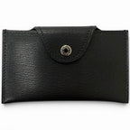 Hermes Illiade Chevre Clou de Selle Leather Card Case Business Holder Black
