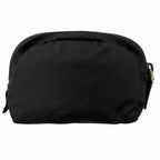 Prada Micro Re-Nylon Triangle Logo Plate Silver Pouch Coin Purse Black — view 2