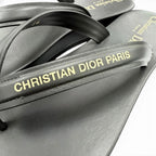 Dior Sea Leather Thong Sandals Black — view 8