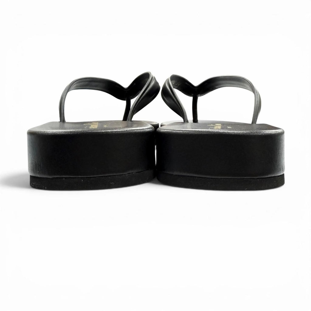 Dior Sea Leather Thong Sandals Black — view 4