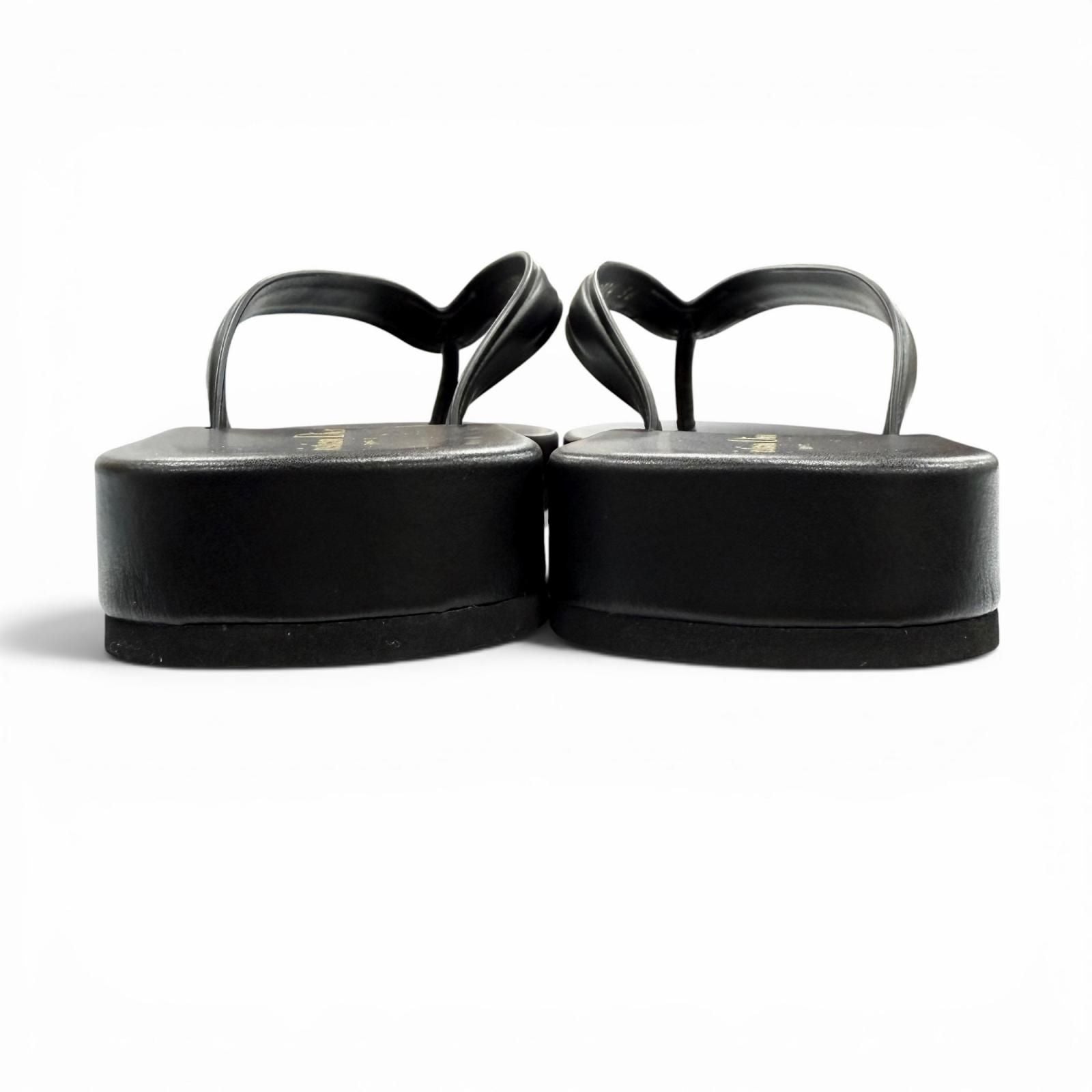 Dior Sea Leather Thong Sandals Black — view 4