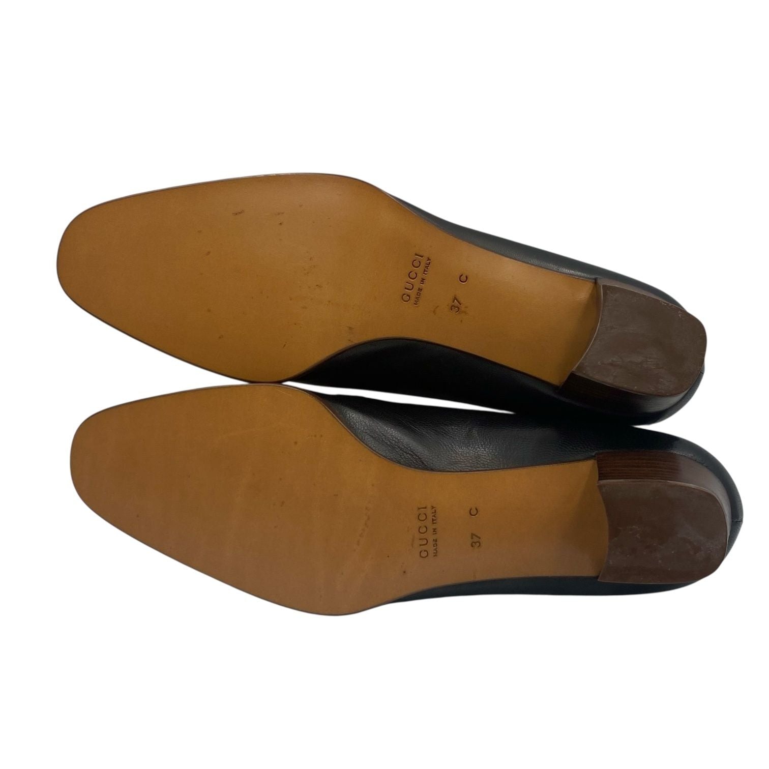 Gucci Loafers Leather Slip on Flat Black 37c — view 9