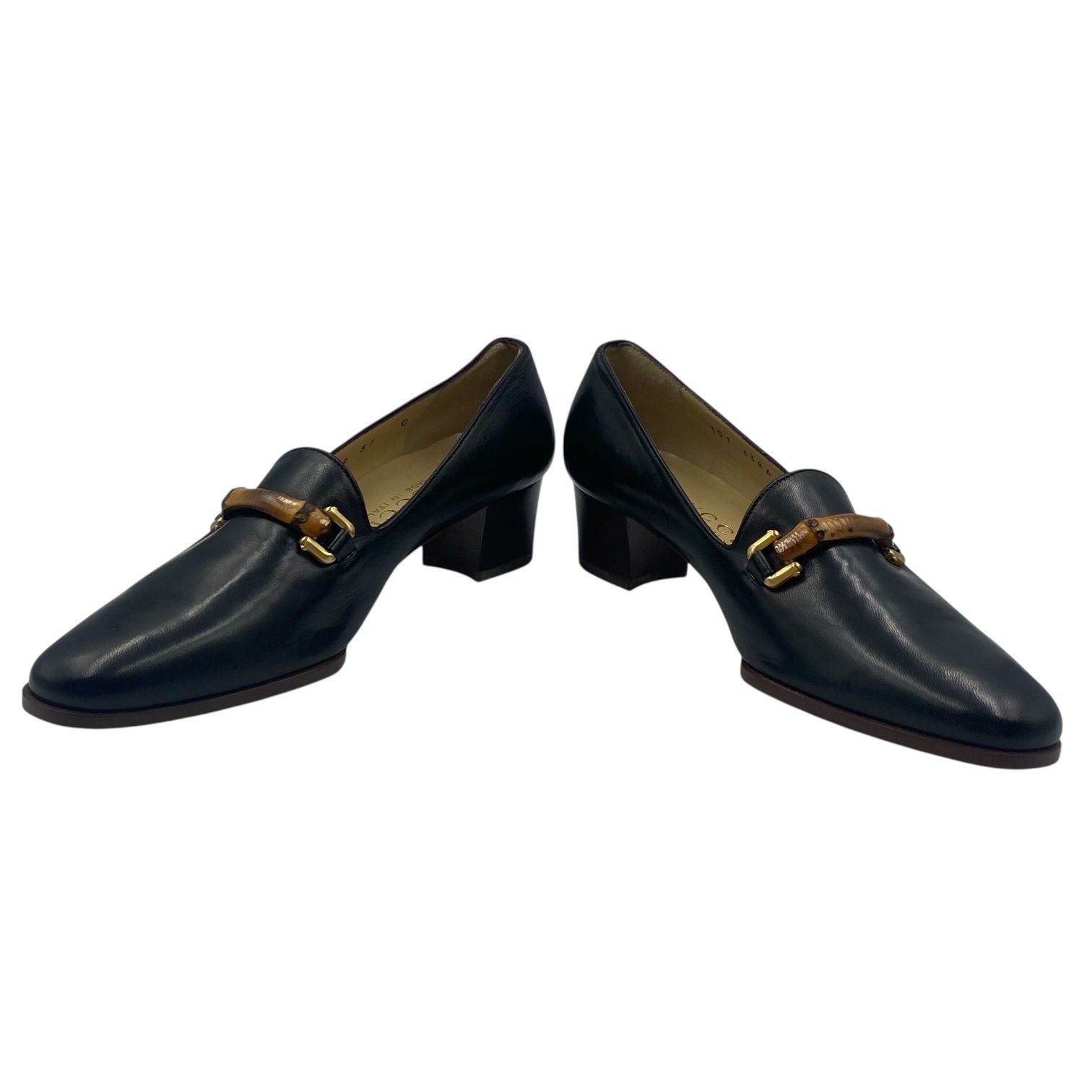 Gucci Loafers Leather Slip on Flat Black 37c — view 4