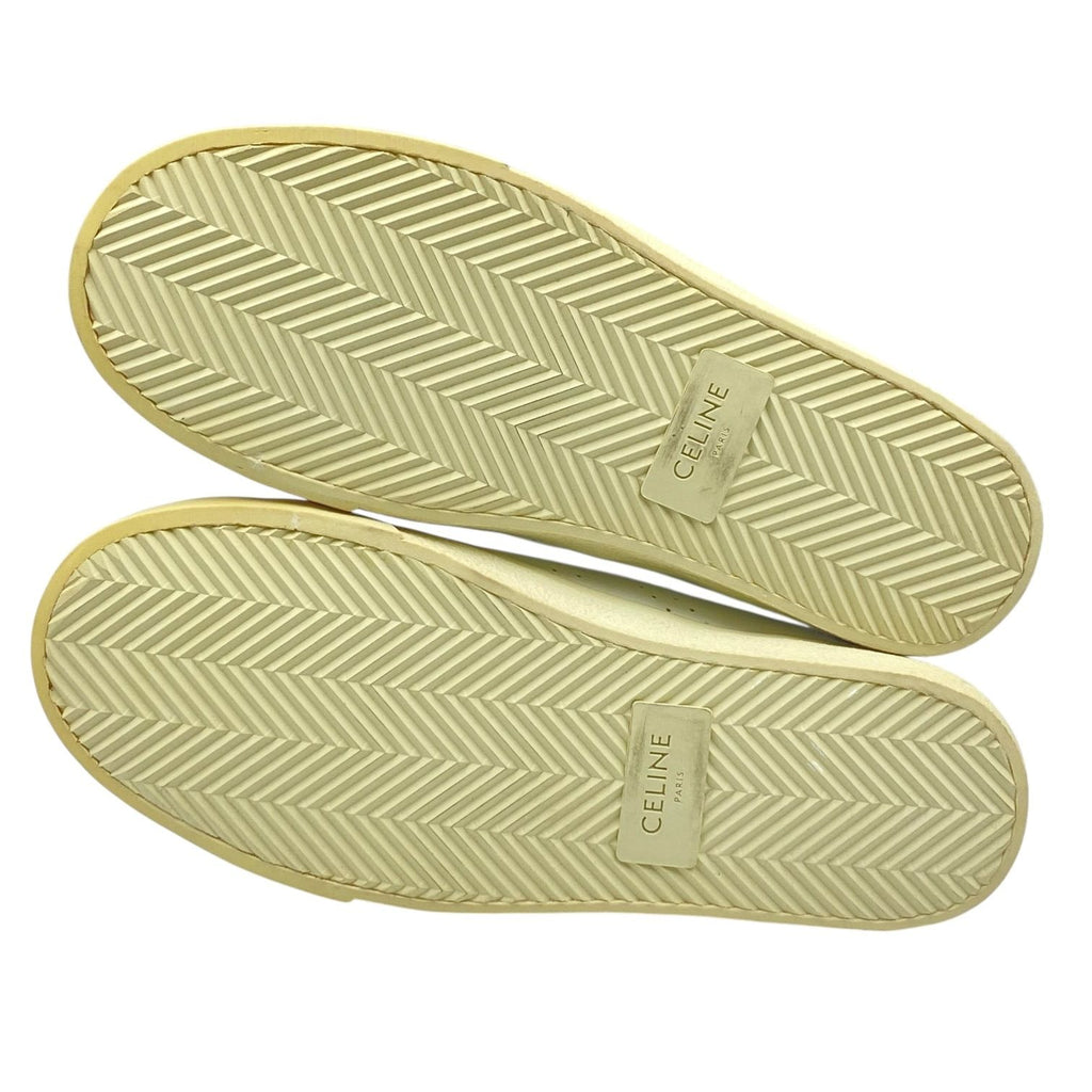 Celine High Cut Sneakers Leather with Logo White — view 9