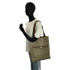 Gucci Vintage Sherry Line Beige GG Supreme Canvas Tote Shoulder — view 5