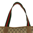 Gucci Vintage Sherry Line Beige GG Supreme Canvas Tote Shoulder — view 7