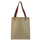 Gucci Vintage Sherry Line Beige GG Supreme Canvas Tote Shoulder — view 2