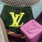 Louis Vuitton LV Trail Line Sneakers Mesh Suede Purple — view 7