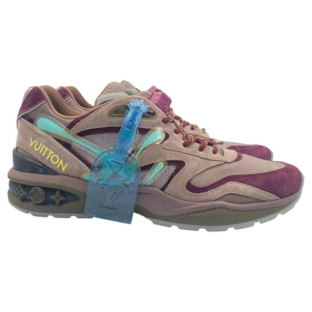Louis Vuitton LV Trail Line Sneakers Mesh Suede Purple — view 3