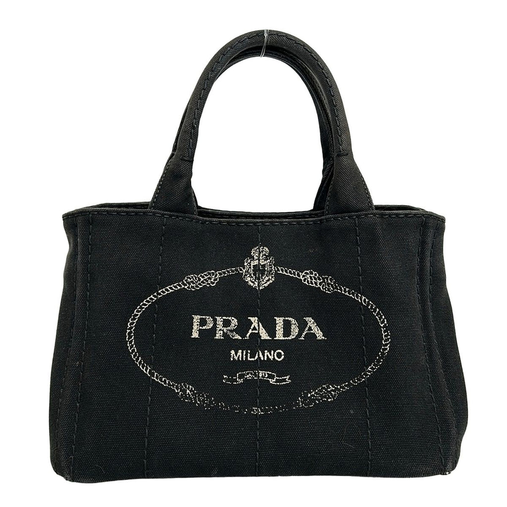 Prada Tote Canapa Black Ivory