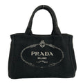 Prada Tote Canapa Black Ivory