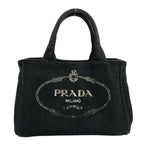 Prada Tote Canapa Black Ivory