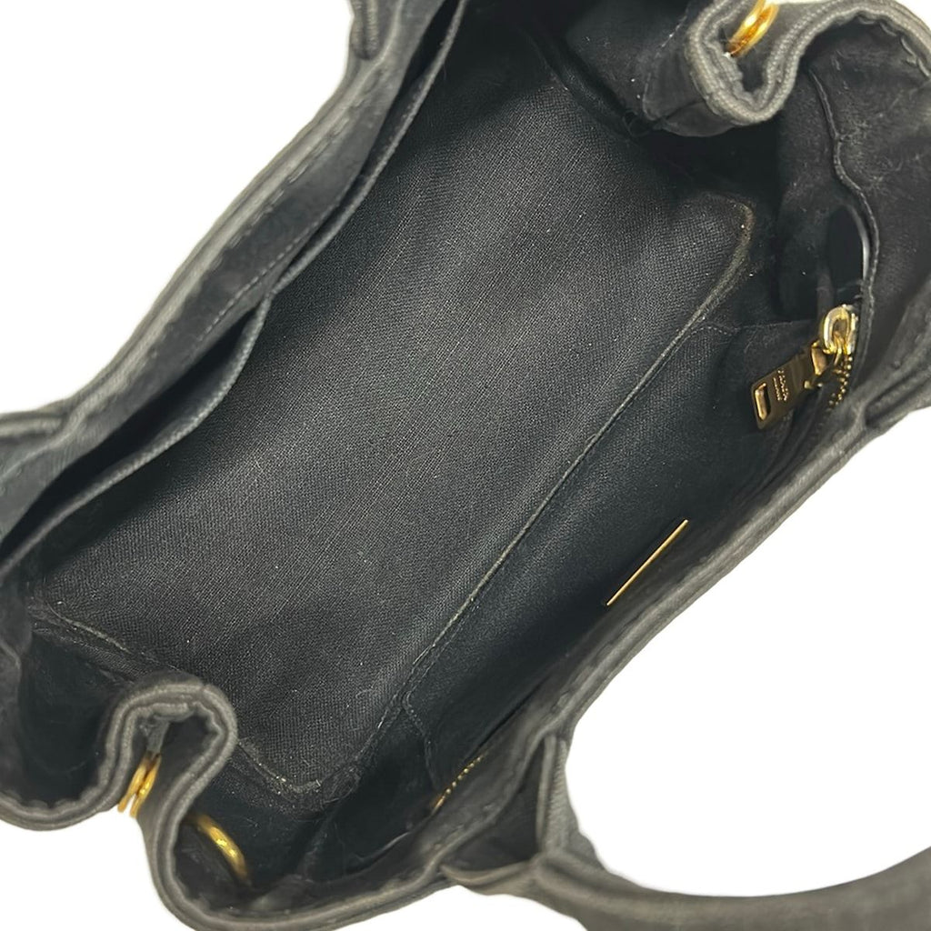 Prada Tote Canapa Black Ivory — view 7