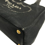 Prada Tote Canapa Black Ivory — view 6