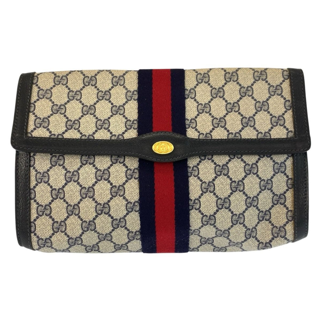 Gucci Vintage Sherry Line GG Supreme Canvas 41 014 30 Clutch