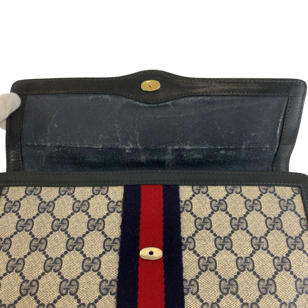 Gucci Vintage Sherry Line GG Supreme Canvas 41 014 30 Clutch — view 6
