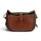 Loewe Anagram Logo Bicolor Shoulder Bag Cross Brown Green Leather — view 3