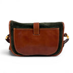 Loewe Anagram Logo Bicolor Shoulder Bag Cross Brown Green Leather — view 4