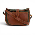 Loewe Anagram Logo Bicolor Shoulder Bag Cross Brown Green Leather