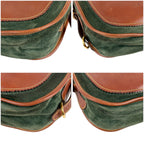 Loewe Anagram Logo Bicolor Shoulder Bag Cross Brown Green Leather — view 7