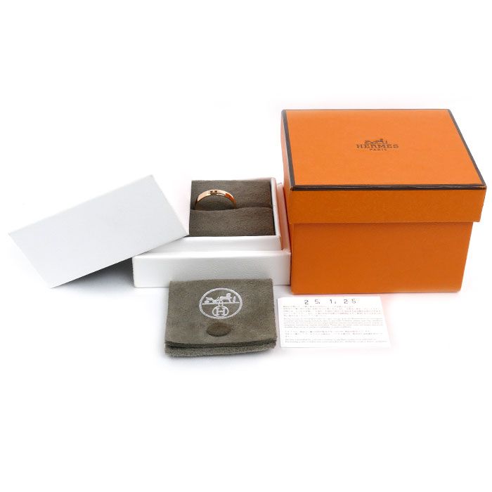 Hermes 18k Pink Gold Hera Cles Ring — view 8