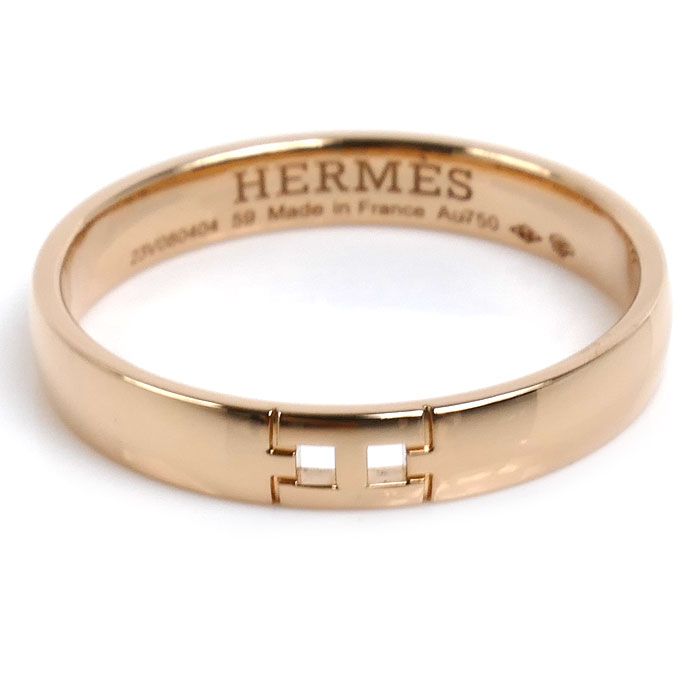Hermes 18k Pink Gold Hera Cles Ring — view 3