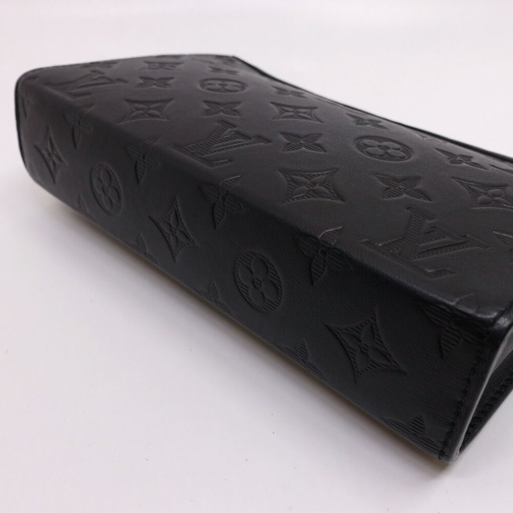 Louis Vuitton Gaston Wearable Wallet Shoulder Bag Monogram Shadow Black — view 4