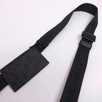 Louis Vuitton Gaston Wearable Wallet Shoulder Bag Monogram Shadow Black — view 7