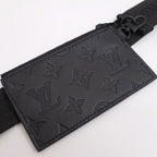 Louis Vuitton Gaston Wearable Wallet Shoulder Bag Monogram Shadow Black — view 8