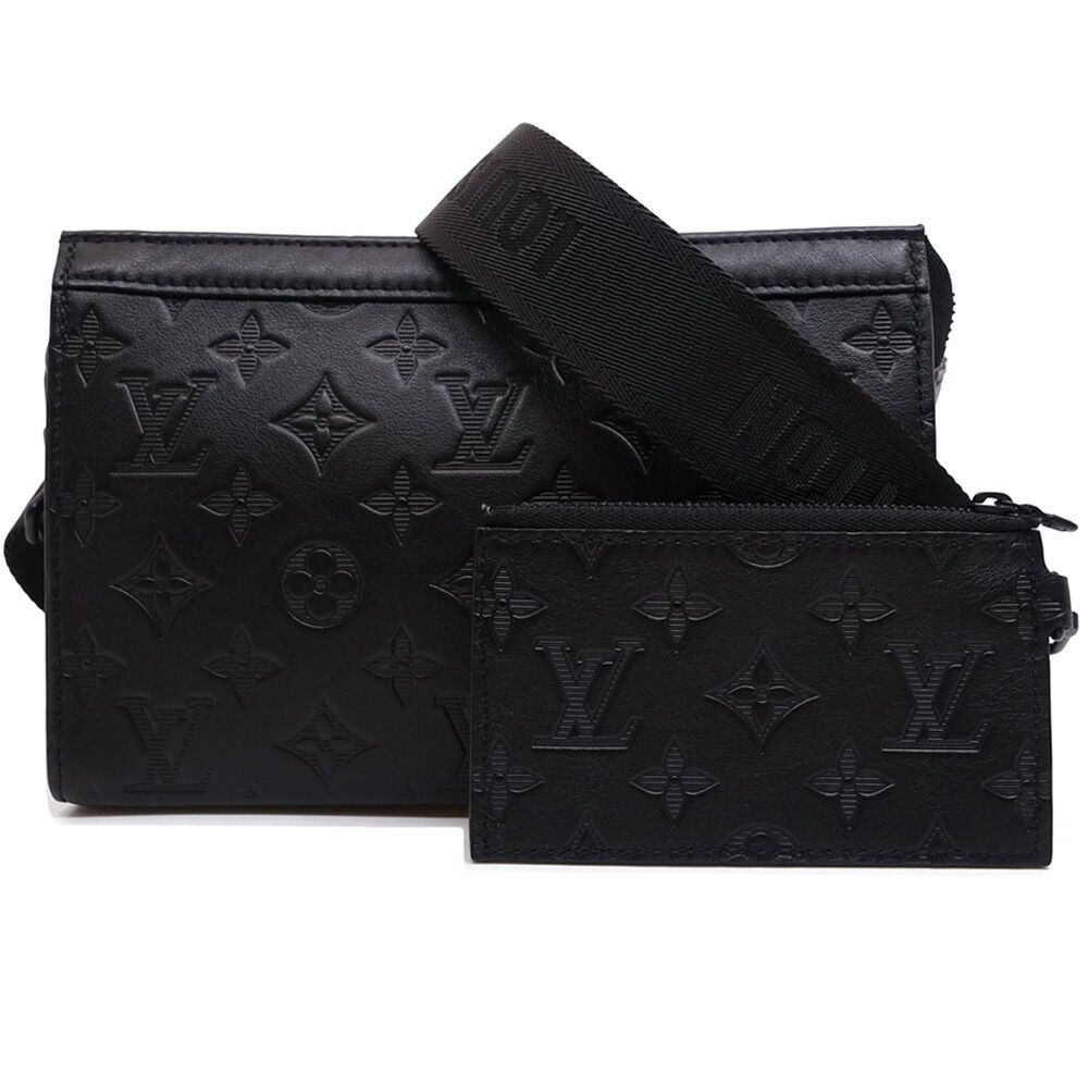 Louis Vuitton Gaston Wearable Wallet Shoulder Bag Monogram Shadow Black