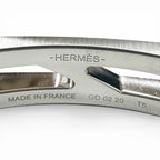 Hermes Delta Calf Metal T5 Bangle Bracelet Silver — view 7