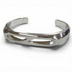 Hermes Delta Calf Metal T5 Bangle Bracelet Silver