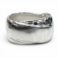 Hermes Vintage 925 Ribbon Motif Ring Silver