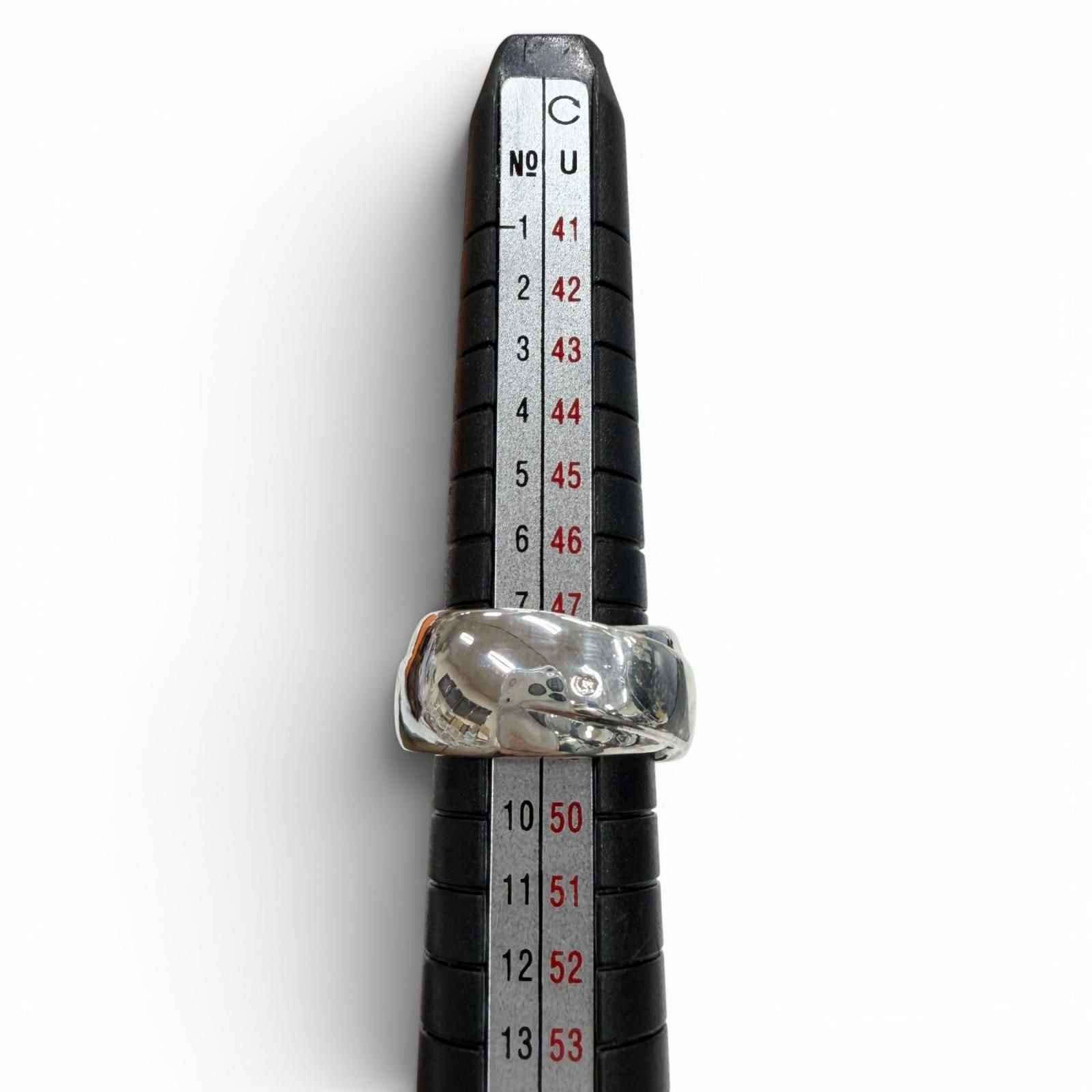 Hermes Vintage 925 Ribbon Motif Ring Silver — view 6