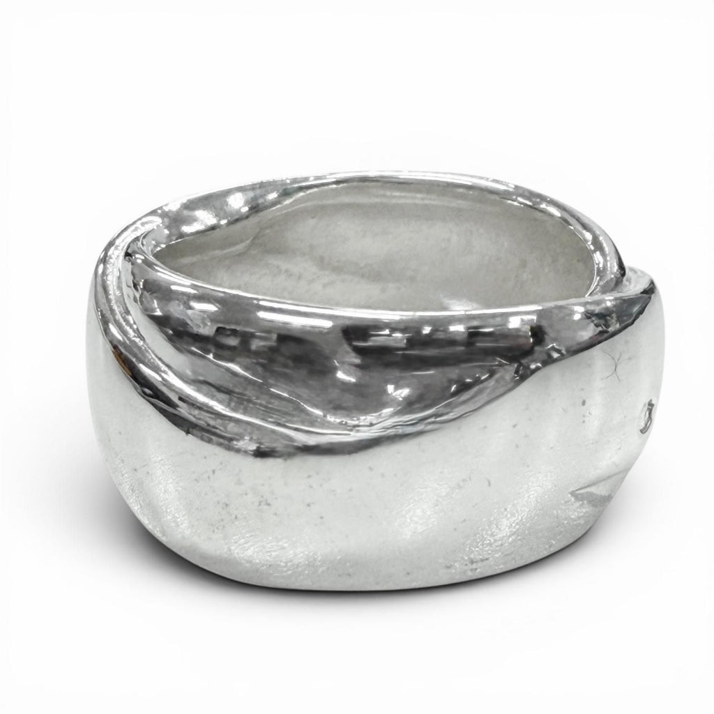 Hermes Vintage 925 Ribbon Motif Ring Silver — view 2