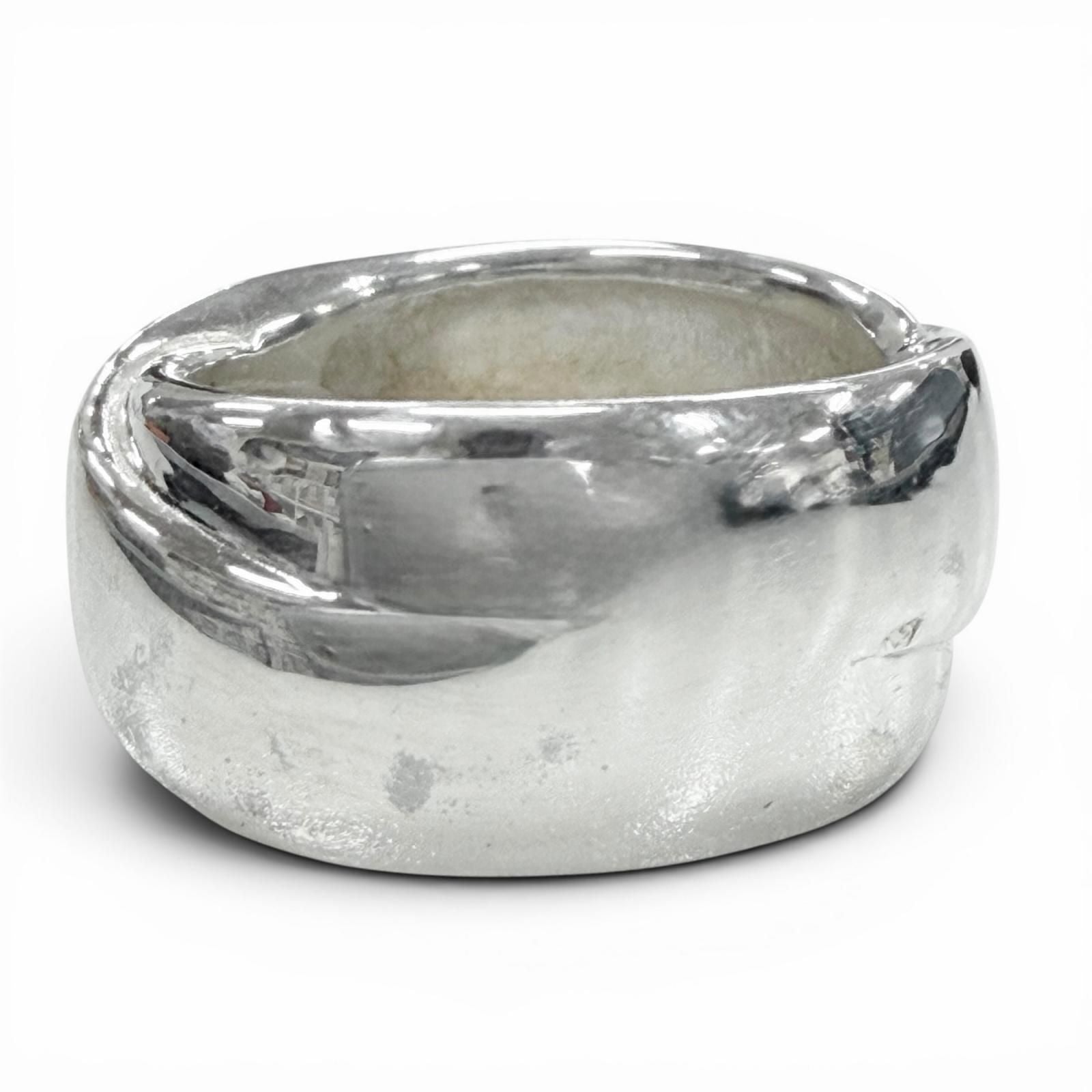 Hermes Vintage 925 Ribbon Motif Ring Silver — view 4