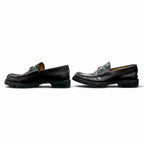 Gucci Web Line Horsebit Loafers Leather Shoes Brown Silver 9 — view 4