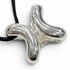 Hermes Lima PM Fabric Necklace Silver Black — view 5