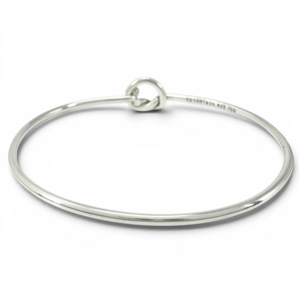 Tiffany & Co Love Knot 925 750 Hook Style Bangle Silver Gold Bracelet — view 2