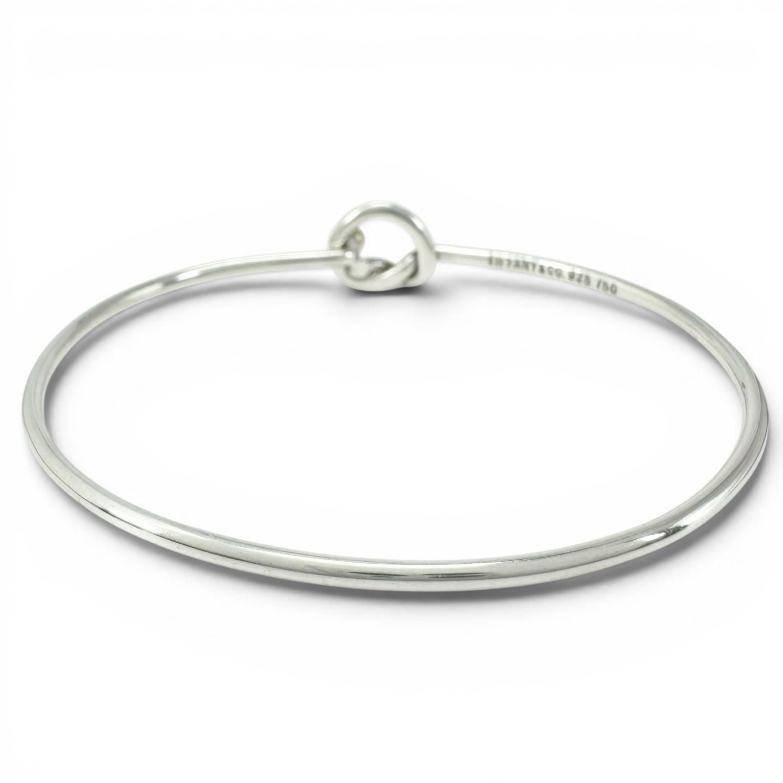 Tiffany & Co Love Knot 925 750 Hook Style Bangle Silver Gold Bracelet — view 2