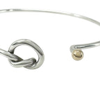 Tiffany & Co Love Knot 925 750 Hook Style Bangle Silver Gold Bracelet — view 5