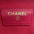 Chanel Lambskin Leather Coin Purse Mini Wallet CC Logo Case Black Gold — view 9