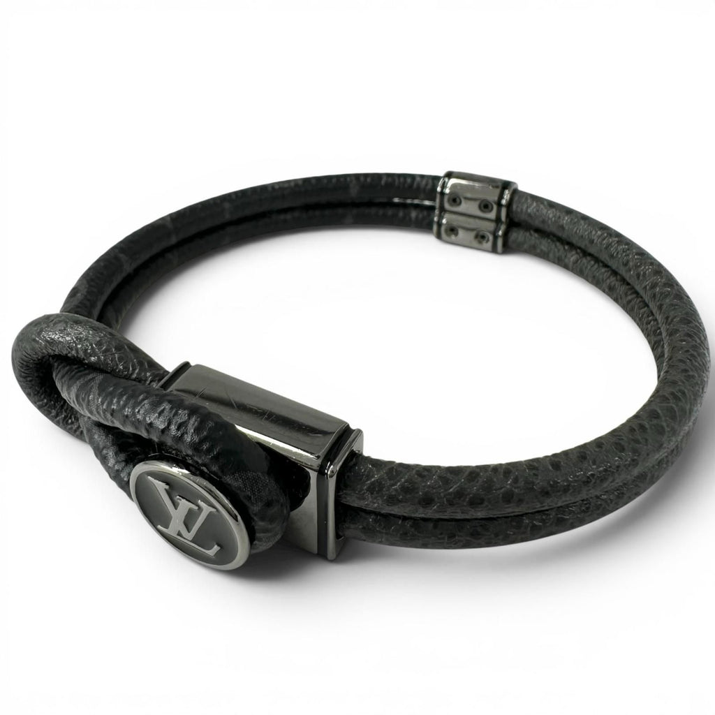 Louis Vuitton Bracelet Monogram Eclipse Canvas Black Silver — view 3