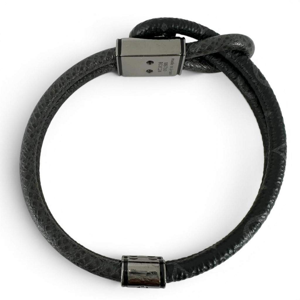 Louis Vuitton Bracelet Monogram Eclipse Canvas Black Silver — view 4