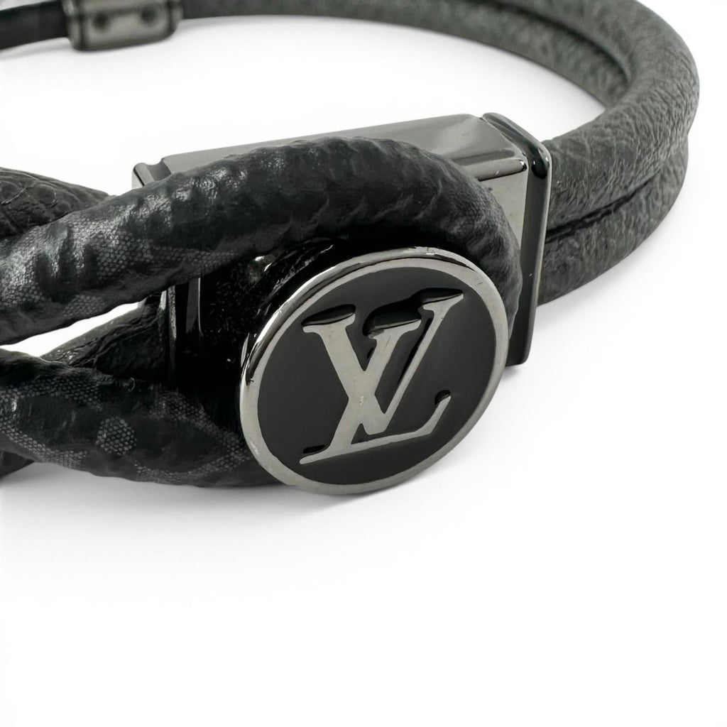 Louis Vuitton Bracelet Monogram Eclipse Canvas Black Silver — view 6
