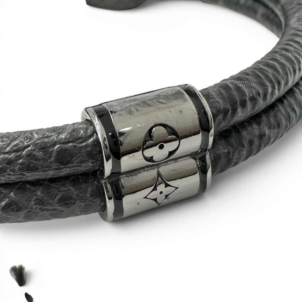 Louis Vuitton Bracelet Monogram Eclipse Canvas Black Silver — view 7