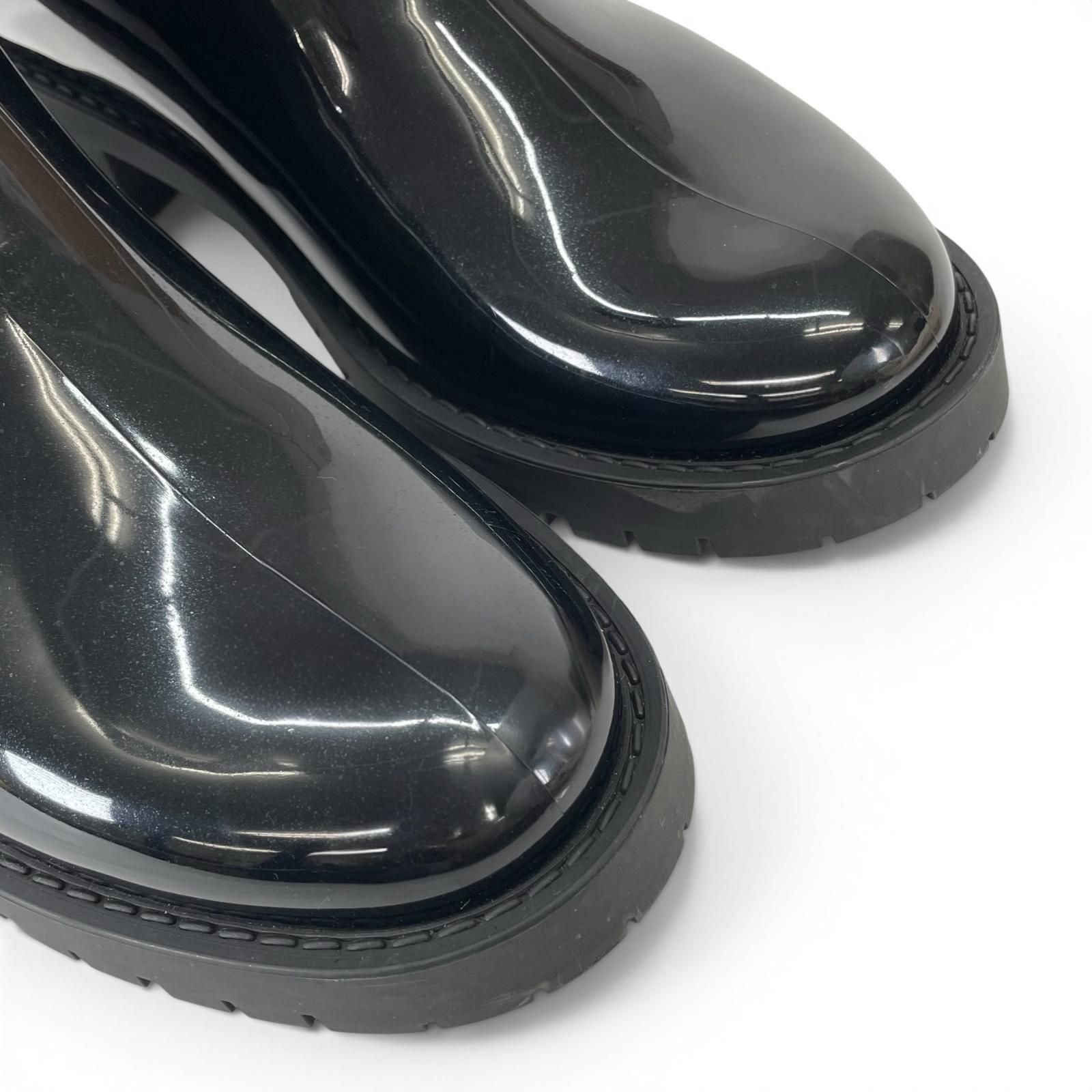 Louis Vuitton Drops Line Rubber Monogram Rain Boots Black — view 7