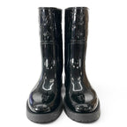 Louis Vuitton Drops Line Rubber Monogram Rain Boots Black — view 3