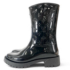 Louis Vuitton Drops Line Rubber Monogram Rain Boots Black — view 4