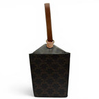 Celine Strap Box Triomphe Canvas Handbag Tan Brown Recommended — view 2